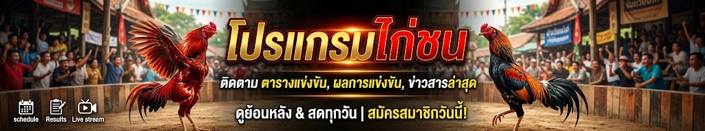 ตารางแข่งไก่ชน จ้าวไก่ชน